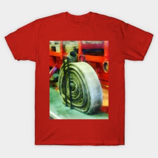 Coiled Hose on Fire Truck T-Shirt